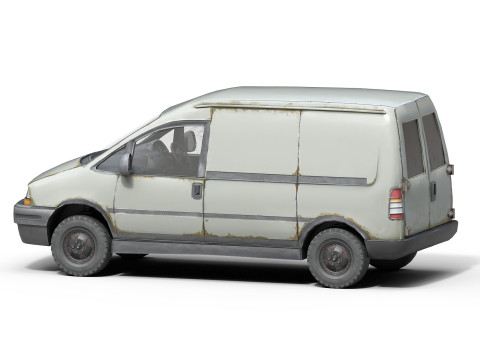 Old Generic Van 3D Модель
