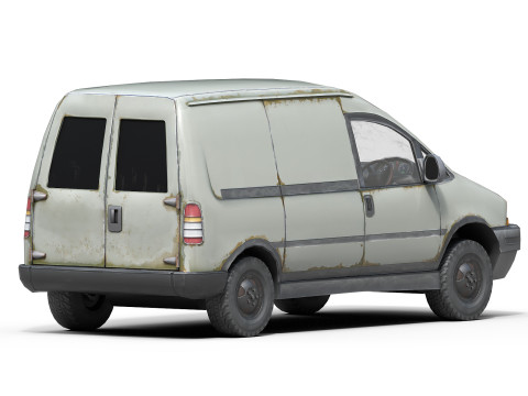 Old Generic Van 3D Модель
