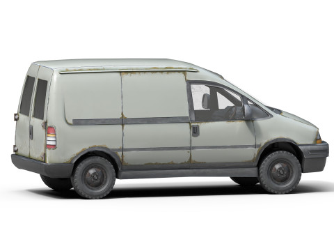 Old Generic Van 3D Модель