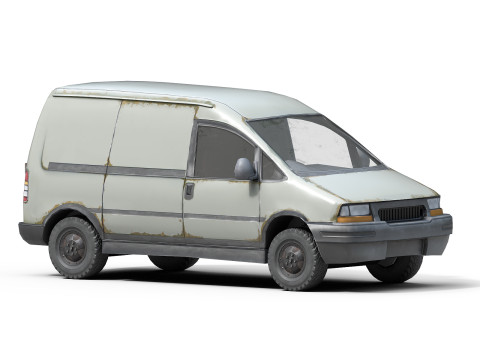 Old Generic Van 3D Модель