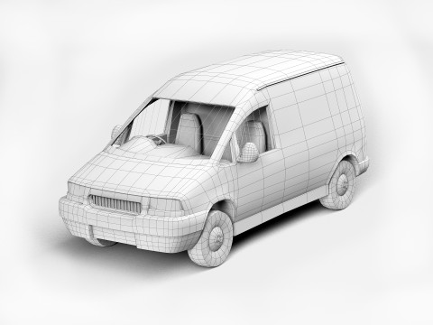 Old Generic Van 3D Модель