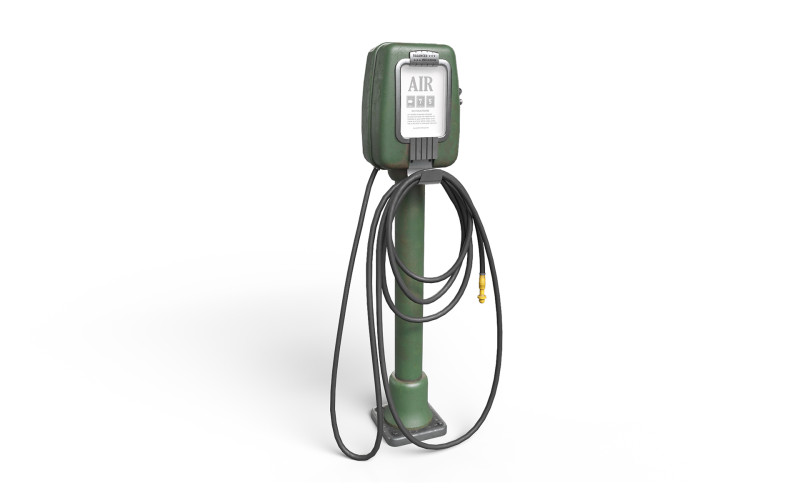 Vintage Air Pump Model 3D .c4d .max .obj .3ds .fbx .stl .blend