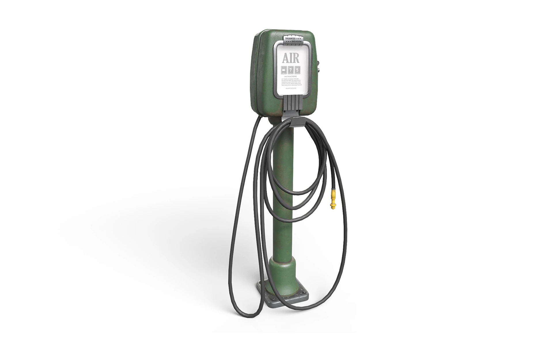 Vintage Air Pump 3D Model .c4d .max .obj .3ds .fbx .stl .blend