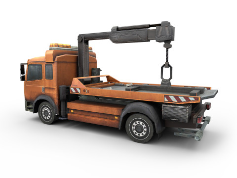 Car towing Model 3D