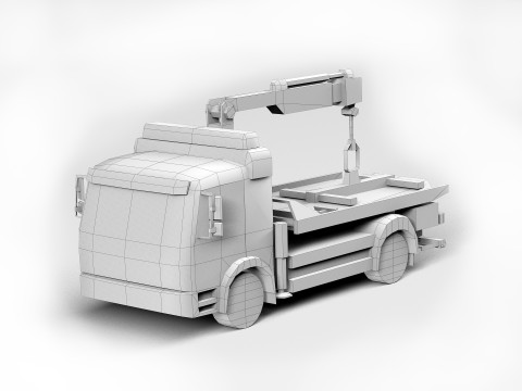 Car towing Model 3D