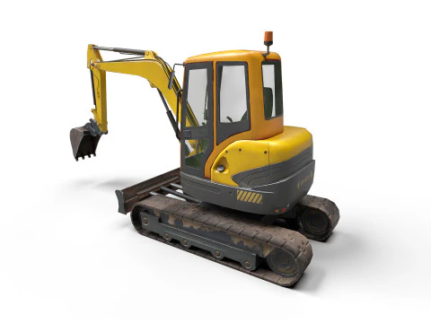 Mini Excavator 3D Model