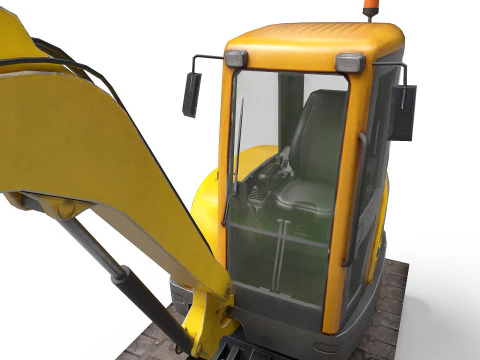 Mini Excavator 3D Model