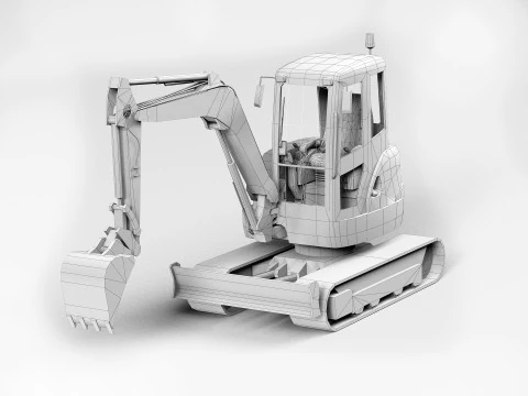 Mini Excavator 3D Model