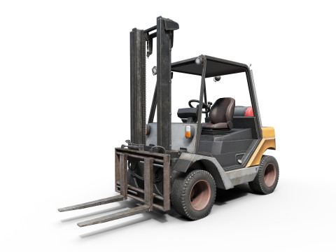 Forklift on wheels Modelo 3D