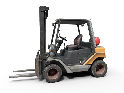 Forklift on wheels Modelo 3D