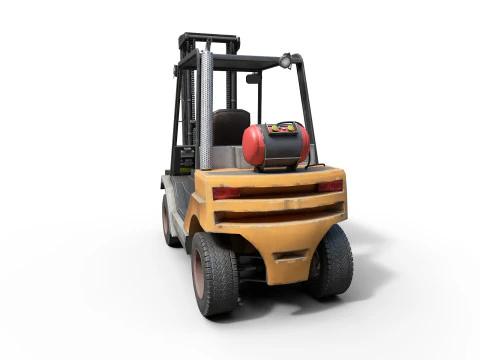 Forklift on wheels 3D Model
