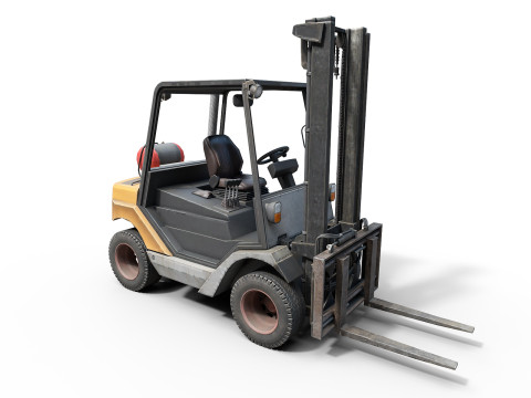 Forklift on wheels Modelo 3D