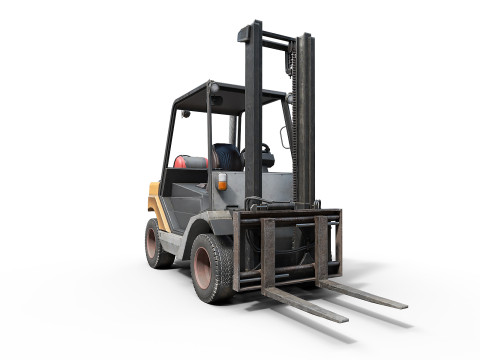 Forklift on wheels Modelo 3D