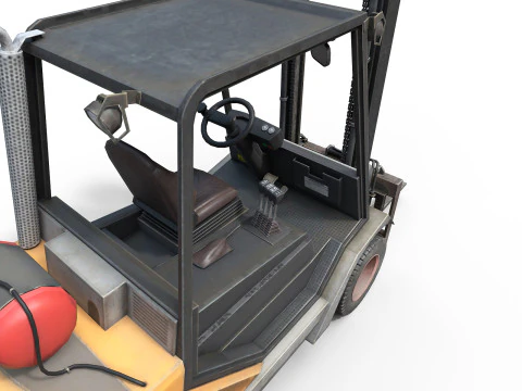 Forklift on wheels 3D Model