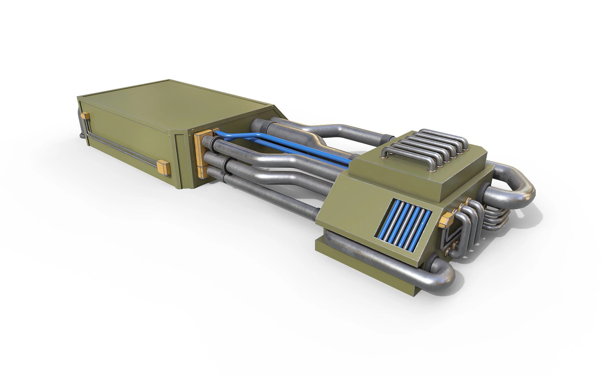 Industrial piping system 3D Model .c4d .max .obj .3ds .fbx .stl .blend 
