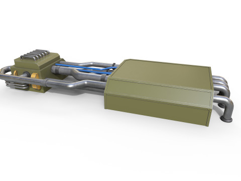 Industrial piping system 3D Model