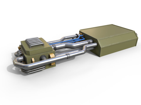 Industrial piping system 3D Model