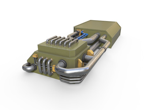 Industrial piping system 3D Model