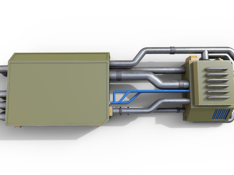 Industrial piping system 3D Model