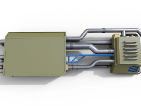Industrial piping system 3D Model