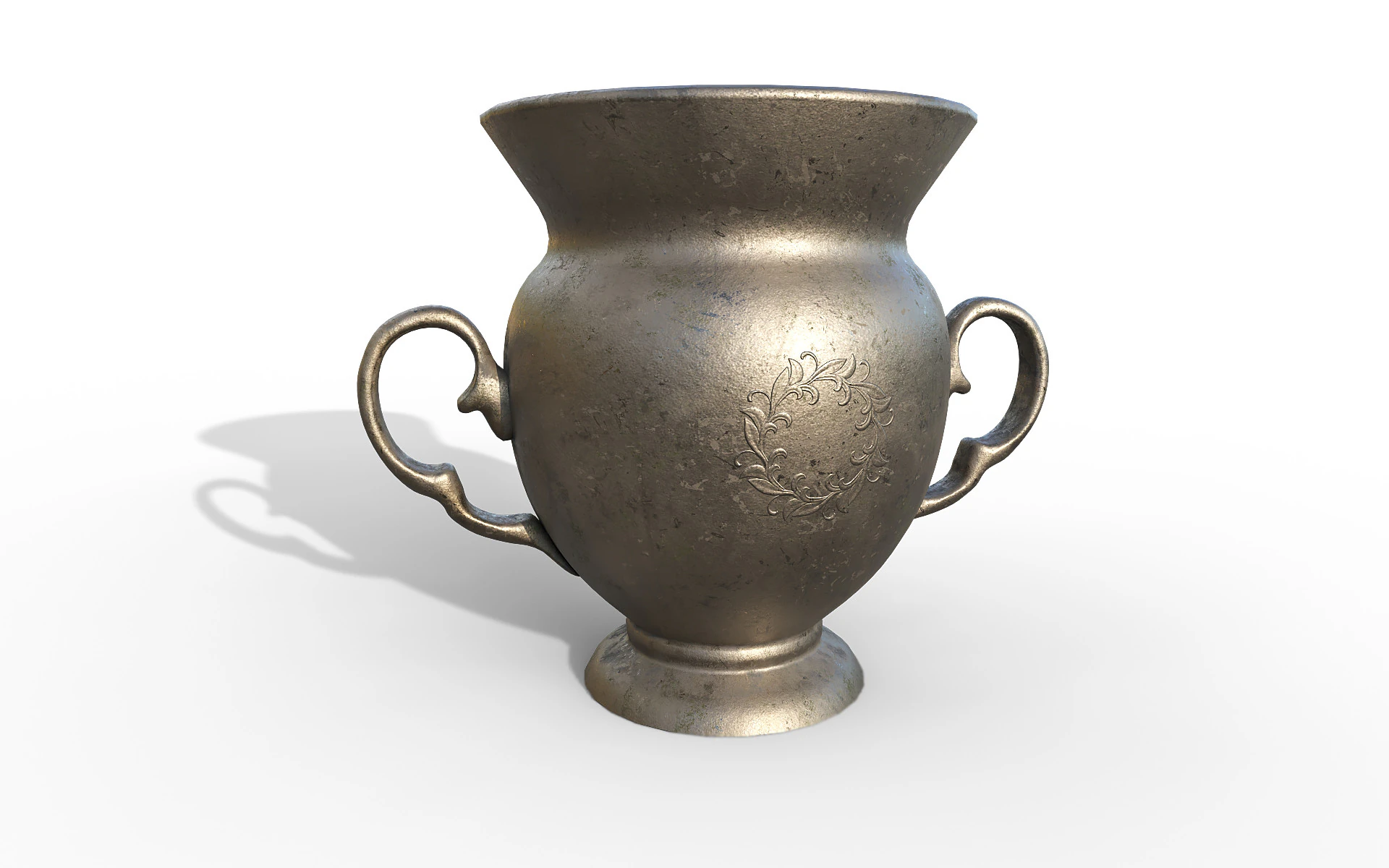 Antique iron vase 3D Model .c4d .max .obj .3ds .fbx .stl .blend 