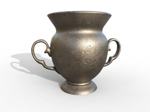 Zabytkowy żelazny wazon Model 3D