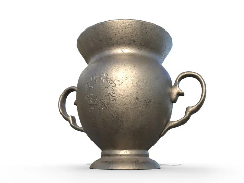 Antique iron vase 3D Model