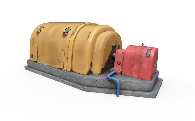 Industrial power plant 3D Model .c4d .max .obj .3ds .fbx .stl .blend 