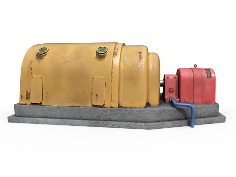 Industrial power plant 3D Model