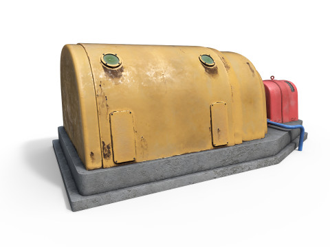 Industrial power plant 3D Model