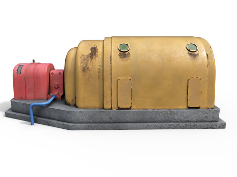 Industrial power plant 3D Model