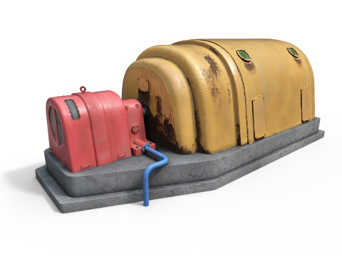 Industrial power plant 3D Model