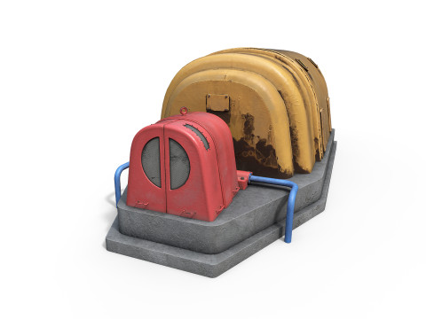 Industrial power plant 3D Model