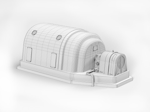 Industrial power plant 3D Model