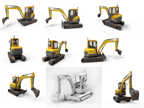 Колекція важких і промислових автомобілів 3D Модель