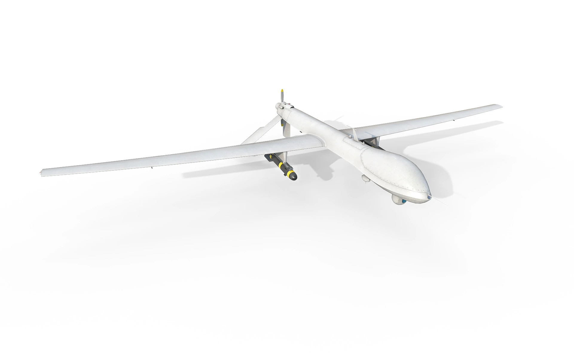 General Atomics MQ-1 Predator UAV Drone 3D Model .c4d .max .obj .3ds .fbx .stl .blend 