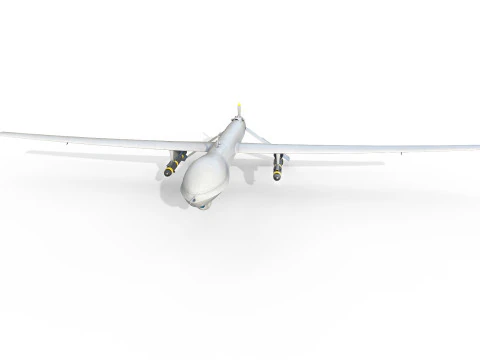 General Atomics MQ-1 Predator UAV Drone 3D Model