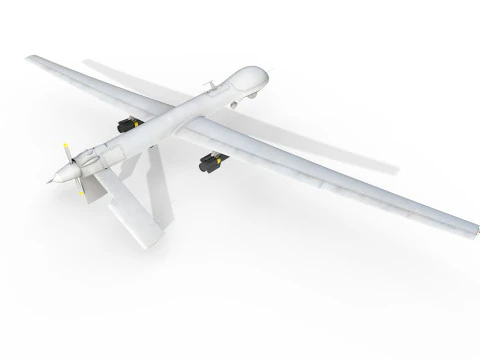 General Atomics MQ-1 Predator UAV Drone 3D Model