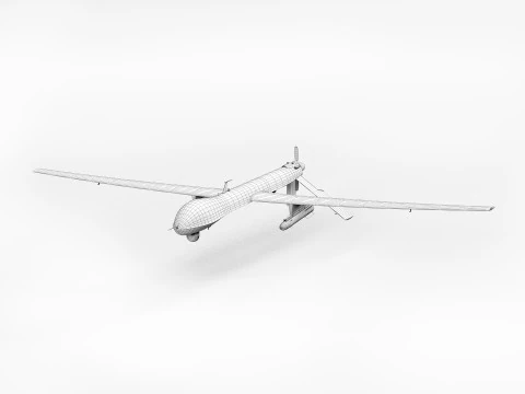 General Atomics MQ-1 Predator UAV Drone 3D Model