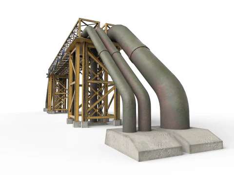 Impianto industriale Modello 3D