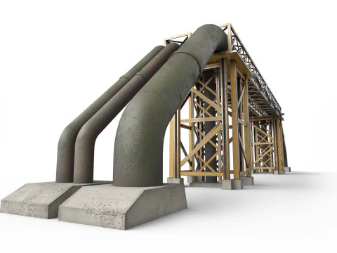 Impianto industriale Modello 3D