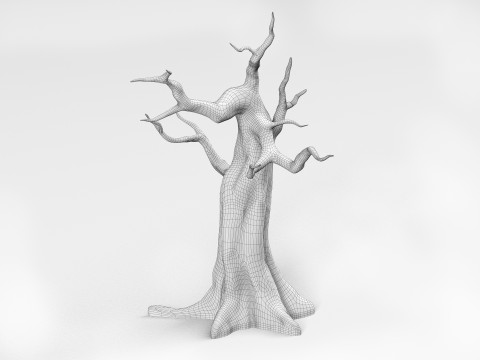 Albero morto e secco Modello 3D