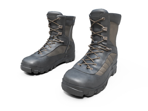 Military boots 3D Model