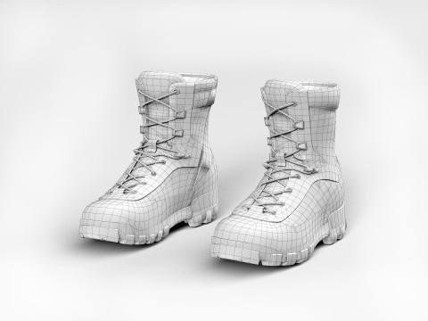 Military boots 3D Model