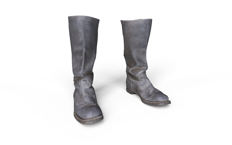 Big black boots v2 3D Model .c4d .max .obj .3ds .fbx .stl .blend 