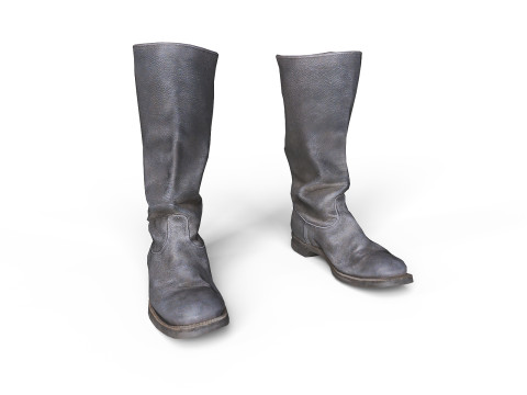 Grosses bottes noires v2 Modèle 3D