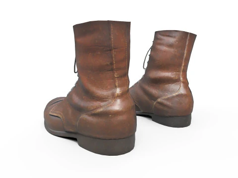 Stivali militari marroni Modello 3D