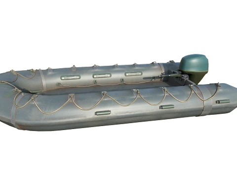 Motor Rubber Boat 3D Model