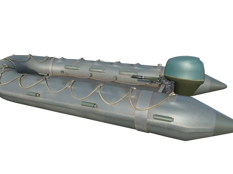 Motor Rubber Boat 3D Model