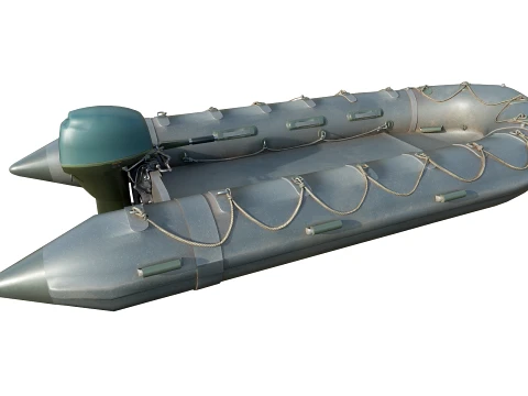 Motor Rubber Boat 3D Model